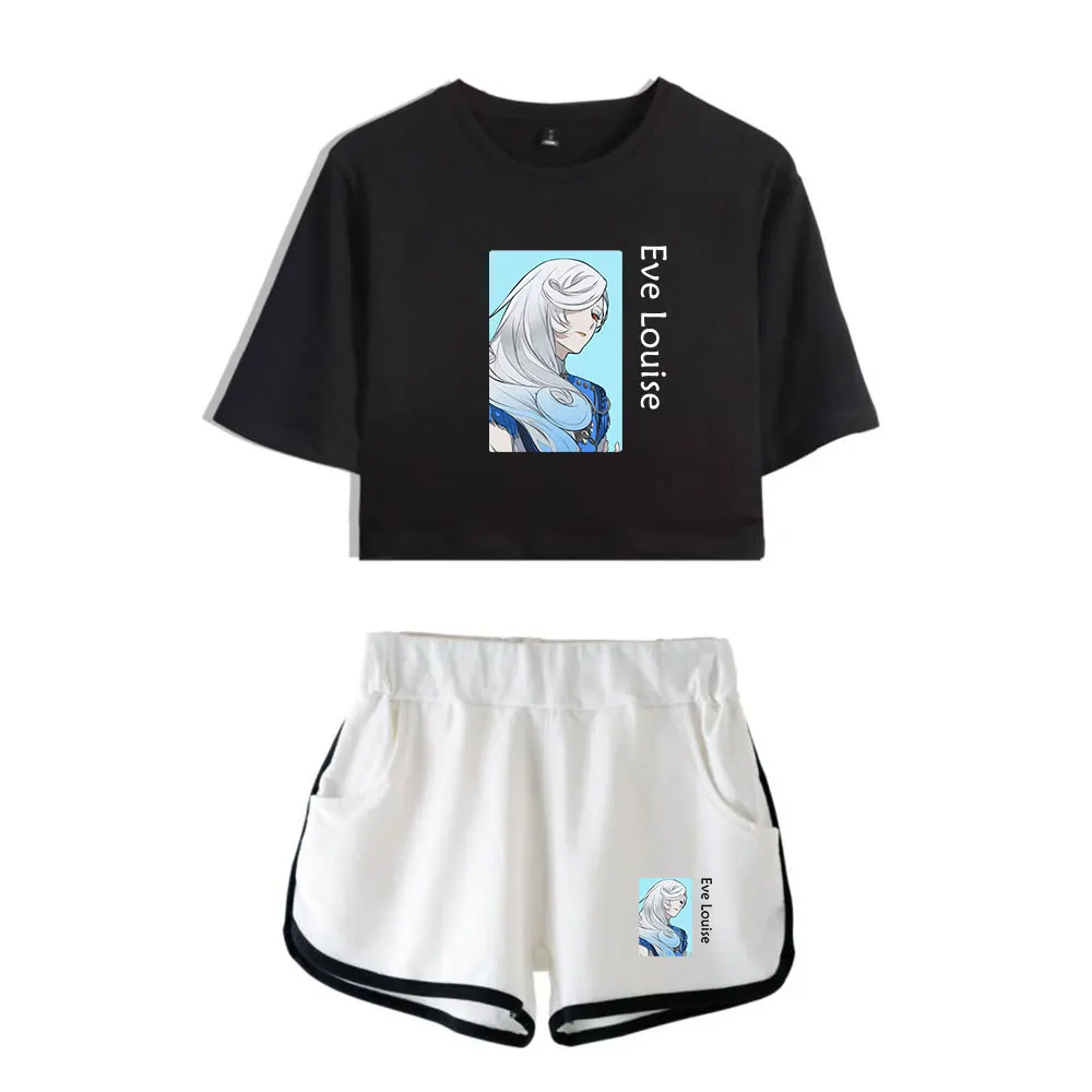 

Visual mangá prisão conjuntos de duas peças verão shorts + manga curta camiseta 2021 novas conjuntos femininos