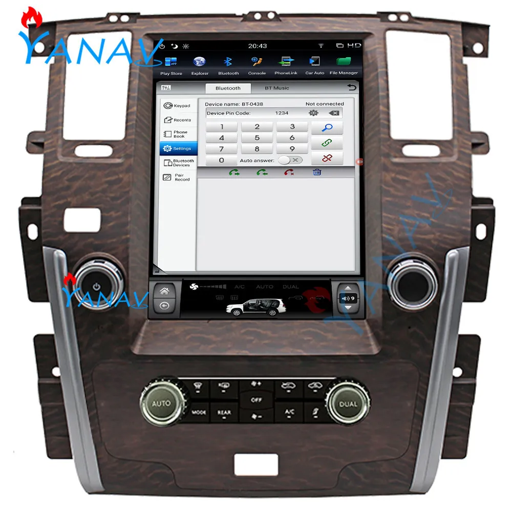 

12.1 inch Tesla style Vertical Screen Car Navigation GPS For-NISSAN PATROL 2010-2018 navigation multimedia system Built in map
