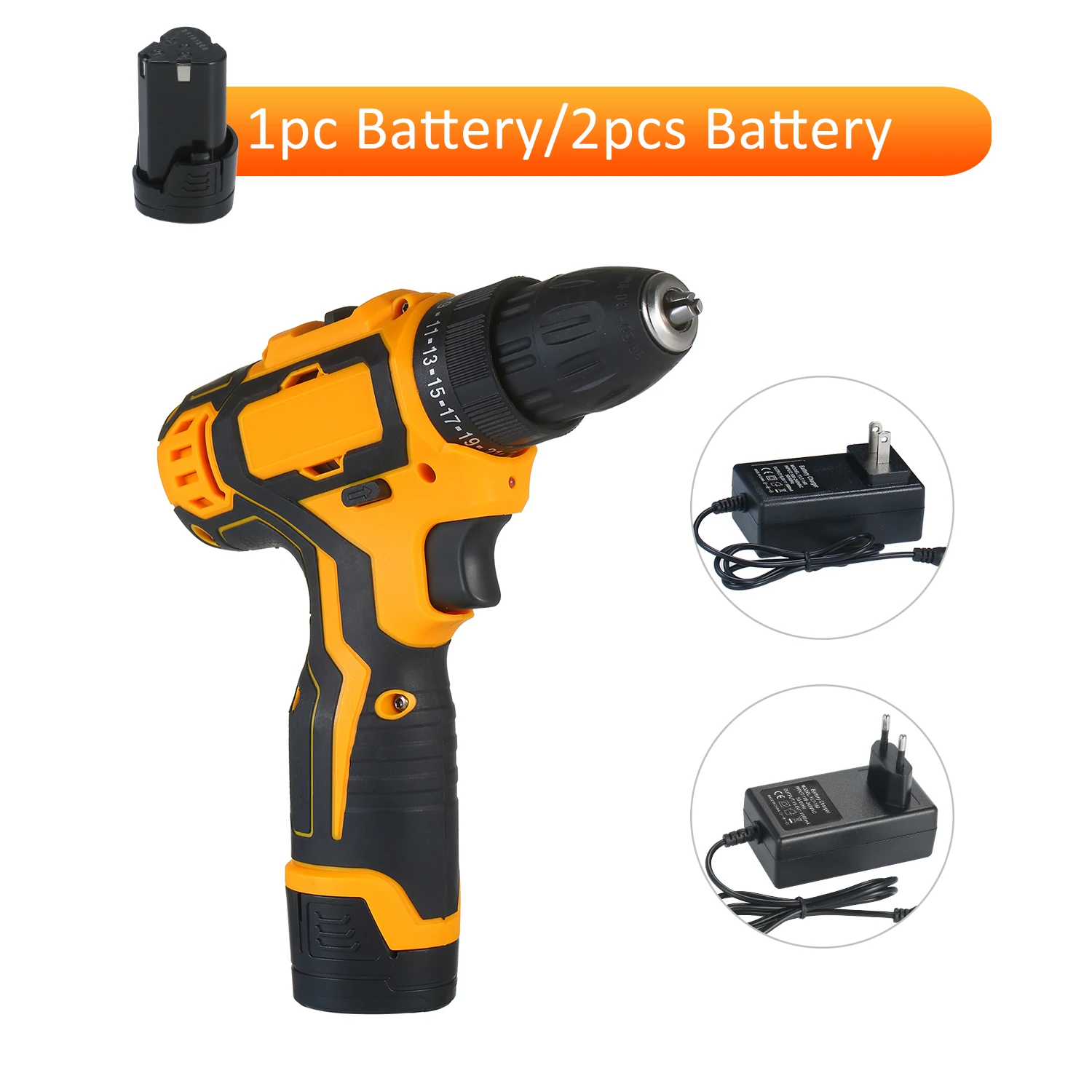 Дрель аккумуляторная компактная 18 в с регулировкой крутящего