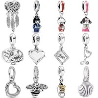 japanese korean doll feathers dreamcatcher baby shoe heart pendant charm fit pandora bracelet 925 sterling silver bead jewelry