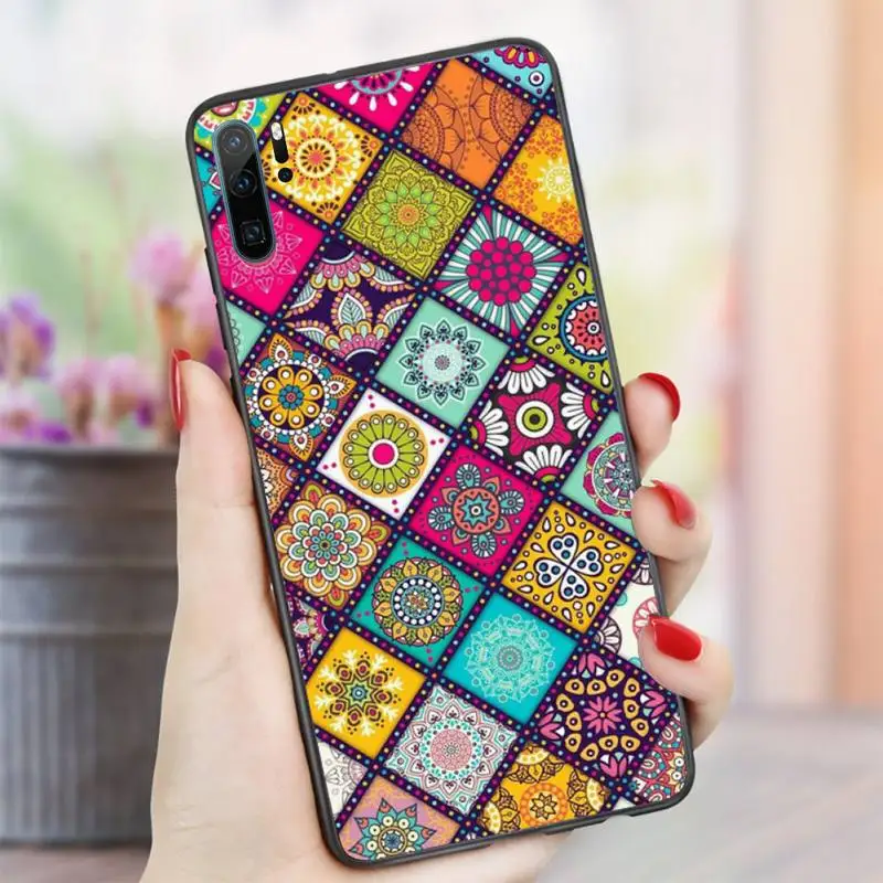 

MANDALA COLORFUL art design patttern Phone Case For Huawei honor Mate P 10 20 30 40 i 9 8 pro x Lite smart 2019 nova 5t