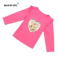 2021 new child clothes boy girls angel cartoon pattern long sleeve t shirt cotton childrens bottoming clothing 4 colors