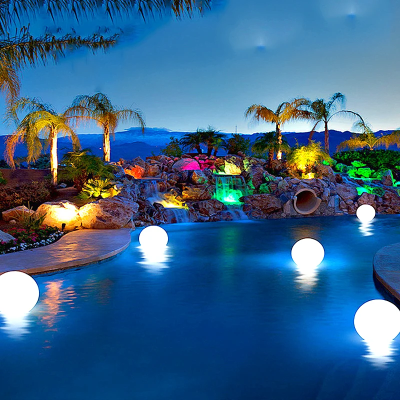 16 цветов фонарь 40 см Ночной светильник в виде пляжного шара освещение для газона