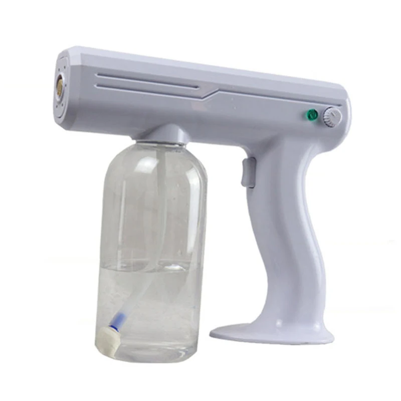 

Newest 800ml USB Wireless Electric Sanitizer Sprayer Disinfectant Blue Light Nano Steam Spray Gun Sterilizing Nano Spray Gun Hot