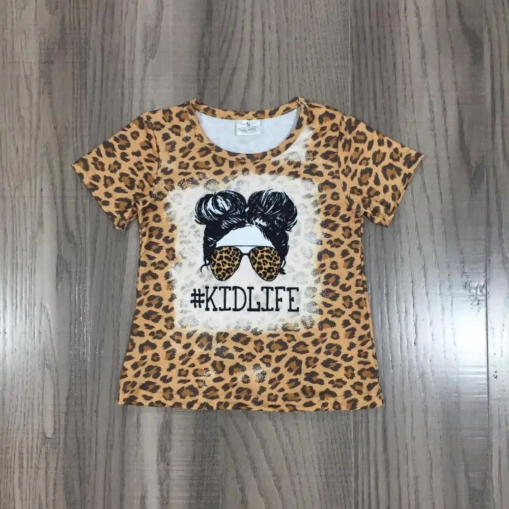 

GirlyMax Spring Summer Mom and Baby Girls Leopard Print Short Sleeve T Shirt