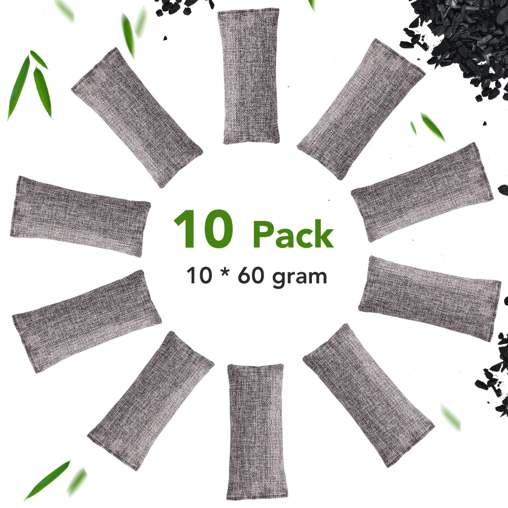 

10Pcs Bamboo Charcoal Bag Natural Deodorant Bag Dehumidification Air Purifying Bags Car Home Air Freshener Purifier