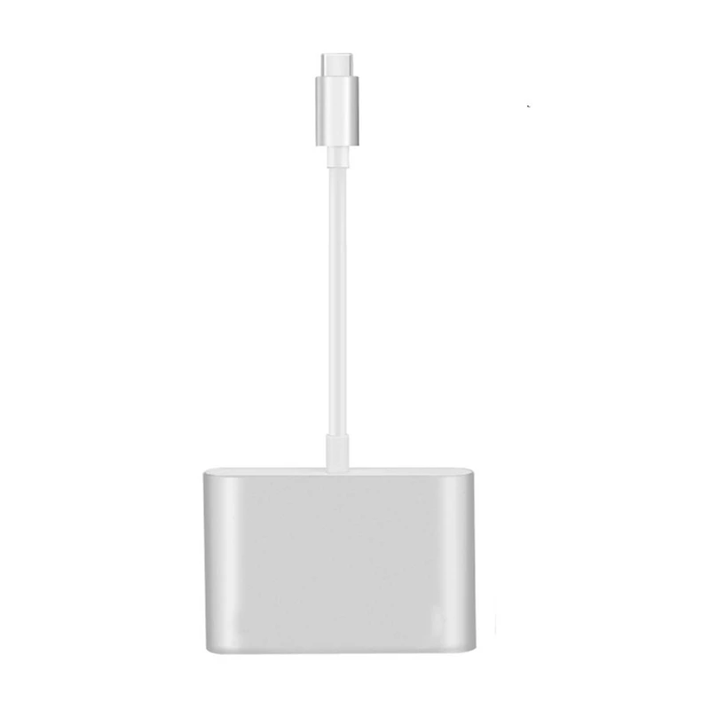 Тип C на Hdmi Vga Видео кабеля адаптер док станция для Usb 4K Hd конвертер телефона Chromebook