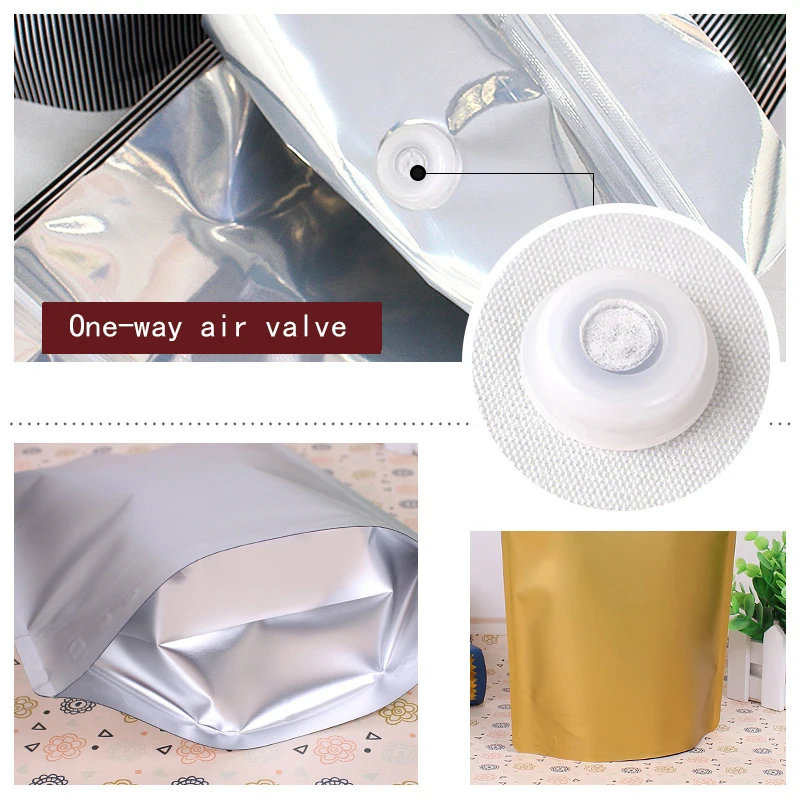 Candy Sugar Snack Granul Powder Chocolate Coffee Grain Food Packaging Bag upright Aluminum Foil Valve Stand-up Pouch Zipper Lock | Дом и сад