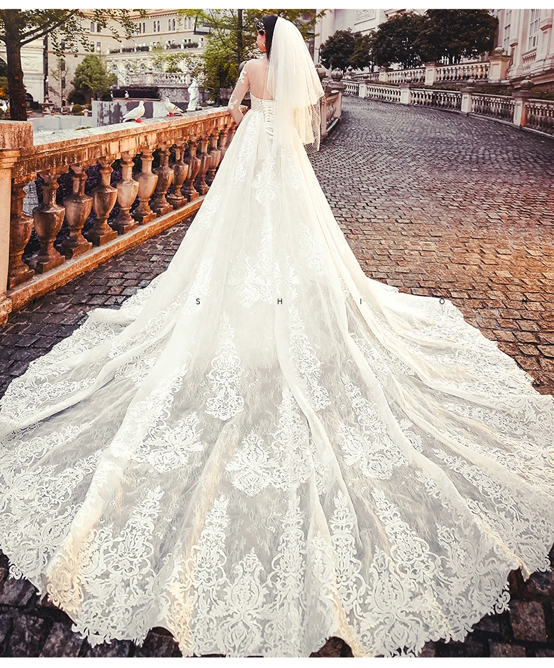 

3/4 Sleeves Lace Mermaid Wedding Dress 2010 New Styles With Detachable Train Lace Bridal Gown