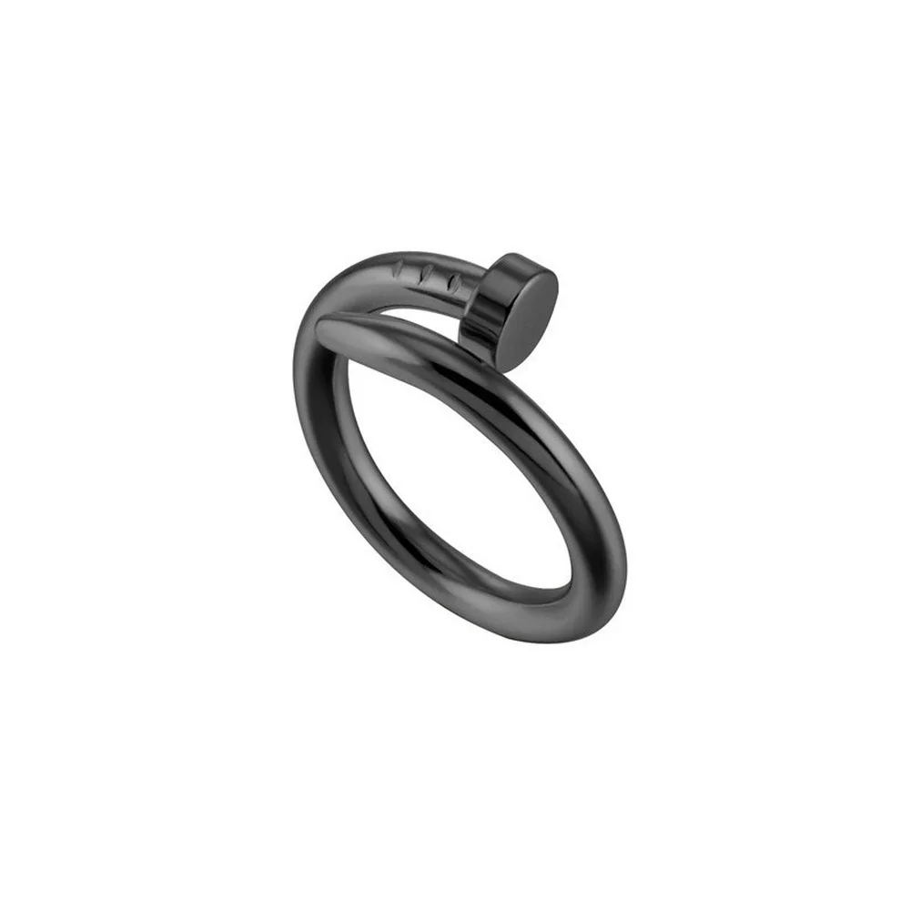 

new Japanese and Korean unisex holiday gift titanium steel ladies ring personality fashion hip hop trend screw nail men's ring