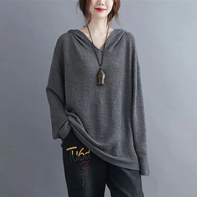 

Женская Повседневная Толстовка с длинным рукавом, однотонная Свободная Толстовка большого размера в простом стиле, S1869, осень 2020