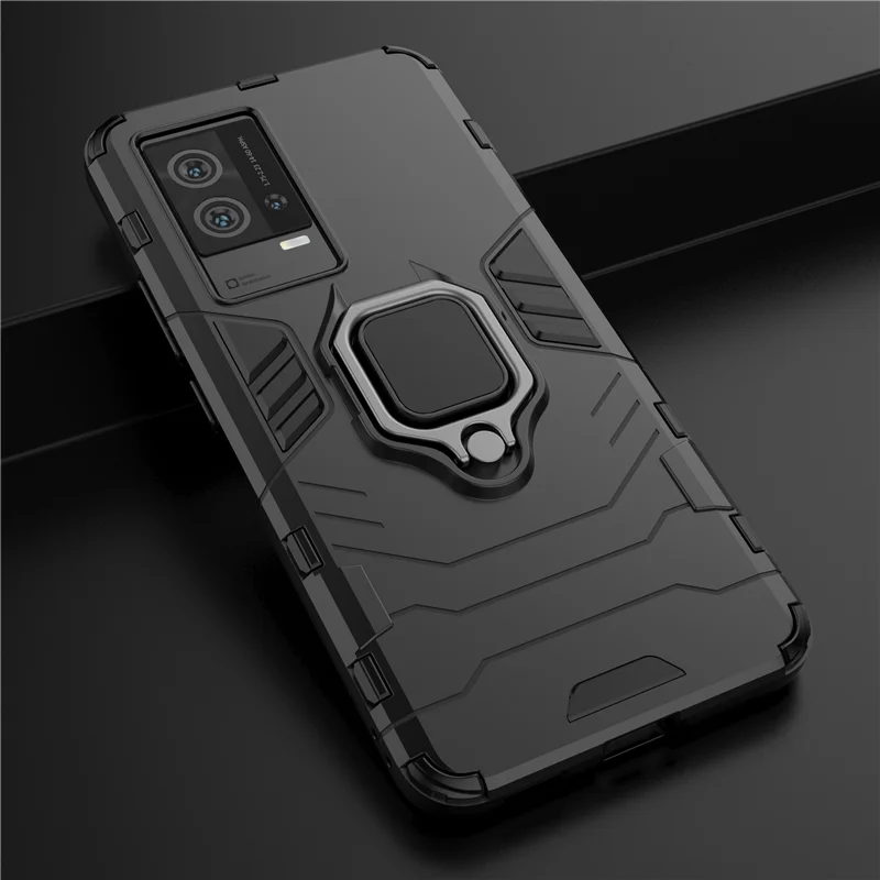For Vivo iQOO 8 Case For vivo iQOO 8 Pro Case Protector Hard Rubber Silicone Armor Finger Ring Cover For vivo iQOO 8 Cover
