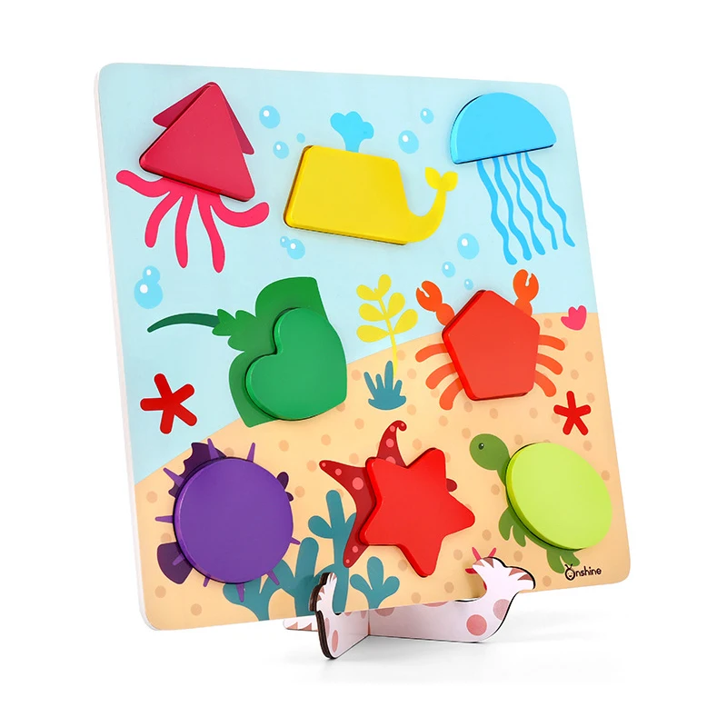 

Children's Educational Toy Montessori Shapes Alphabets Numbers Cognition Matching Recognitian Board With Colorful Learning Toys