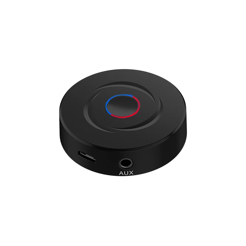 Bluetooth-ресивер 5 0 2 в 1 круглый беспроводной Bluetooth-адаптер с разъемом AUX 3 мм для