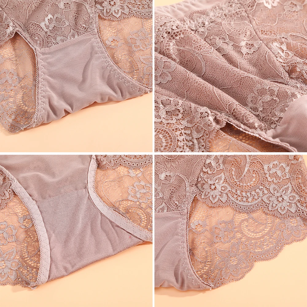 

AIJOLEN See-through Sexy Lace Panties Women's Transparent Temptation Underpants Hip-lifting Seamless Briefs Women's Underwear