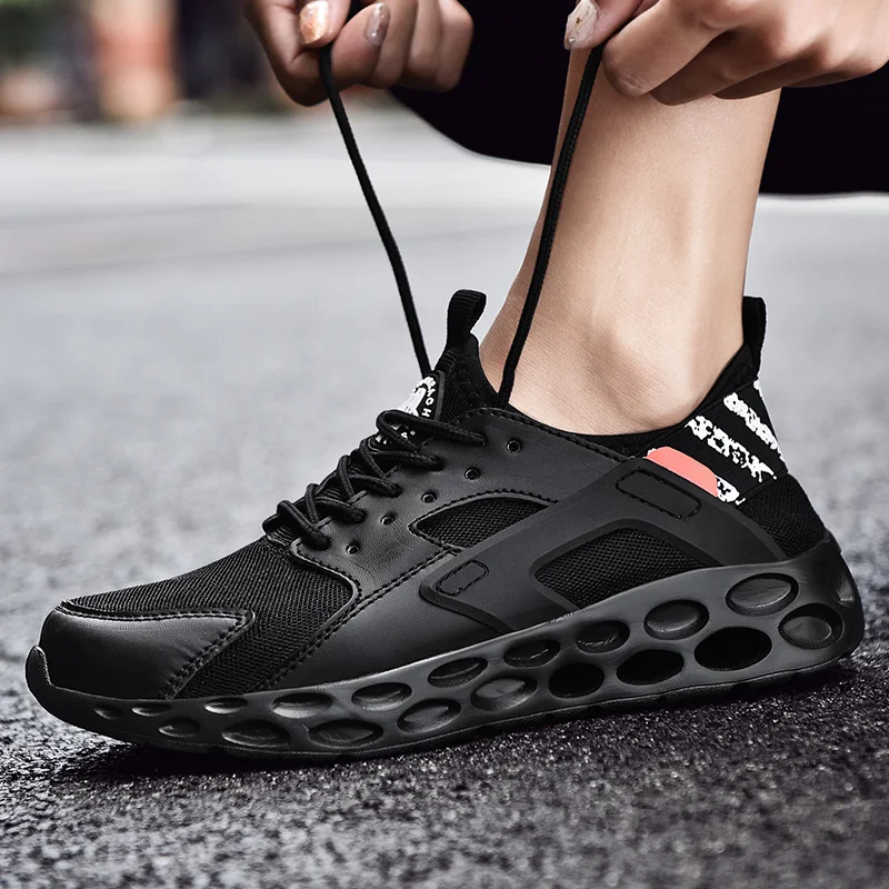 Новинка мужская спортивная обувь для бега Уличная на толстой подошве дышащая