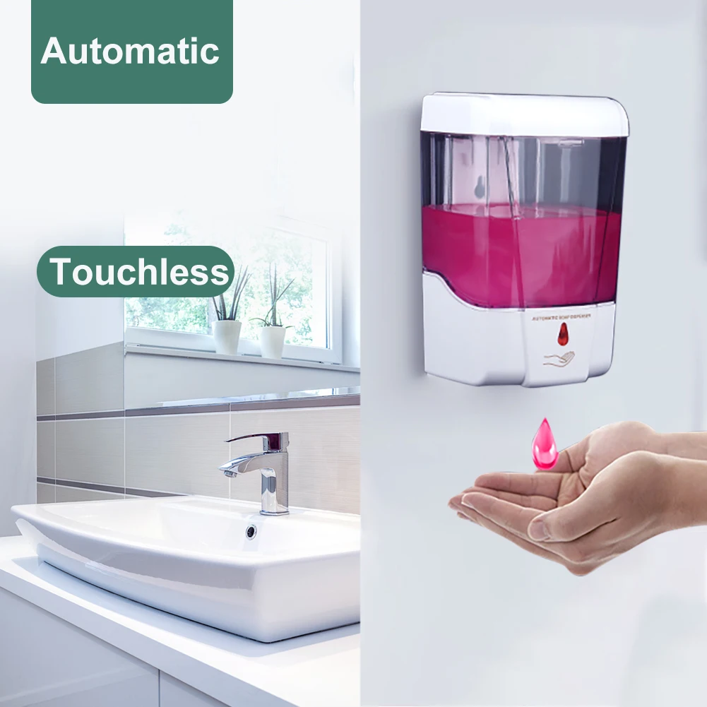 

700 ML Automatic Soap Dispenser Touchless Infrared Motion Sensor Wall Mount Hand Sanitizer Dispenser for Home Kitchen Hotel