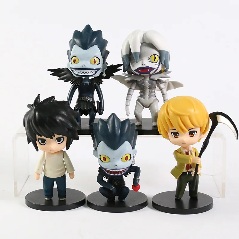 

5pcs/Set Anime Death Note Figure Toy Deathnote L Killer Ryuuku Ryuuku Rem Misa Amane Figure PVC Model Toys Anime Figurine