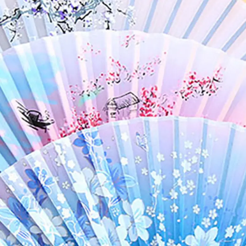 Винтажный китайский стиль для танцев свадьбы вечеринки кружева шелк складной