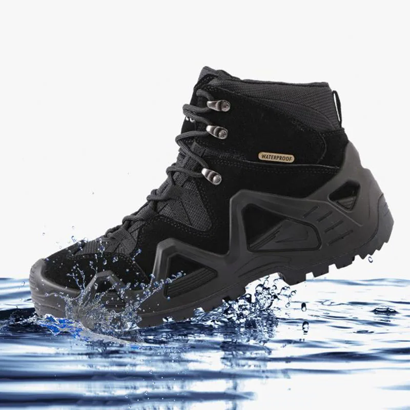 Мужские уличные Военные боевые тактические армейские ботинки водонепроницаемая