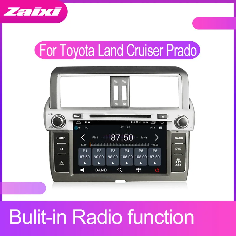 Автомагнитола ZaiXi мультимедийный видеоплеер на Android с GPS для Toyota Land Cruiser Prado 150 2014