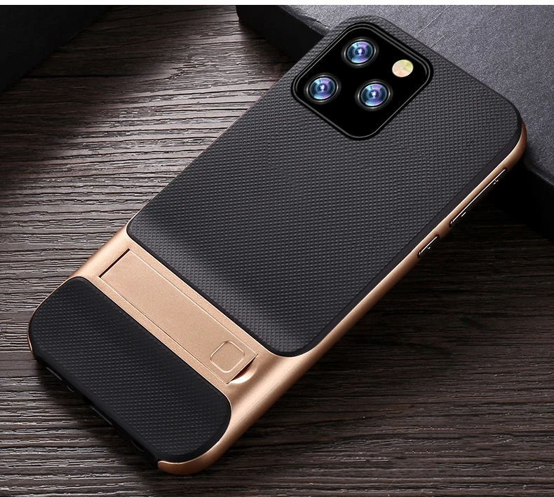 Чехол для iPhone 11 Pro Max X XS XR, чехол для 6 6 S 7 8 Plus, чехол из поликарбоната+ силиконовый чехол-подставка для телефона, защитный чехол