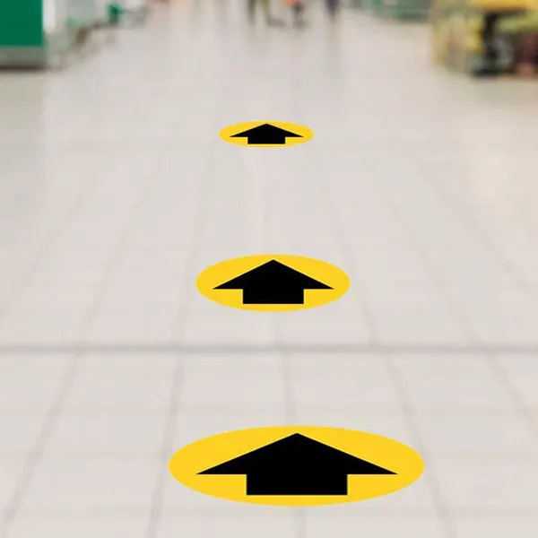 10 шт. световые указатели знак пол наклейки для очереди руководство аптека банк