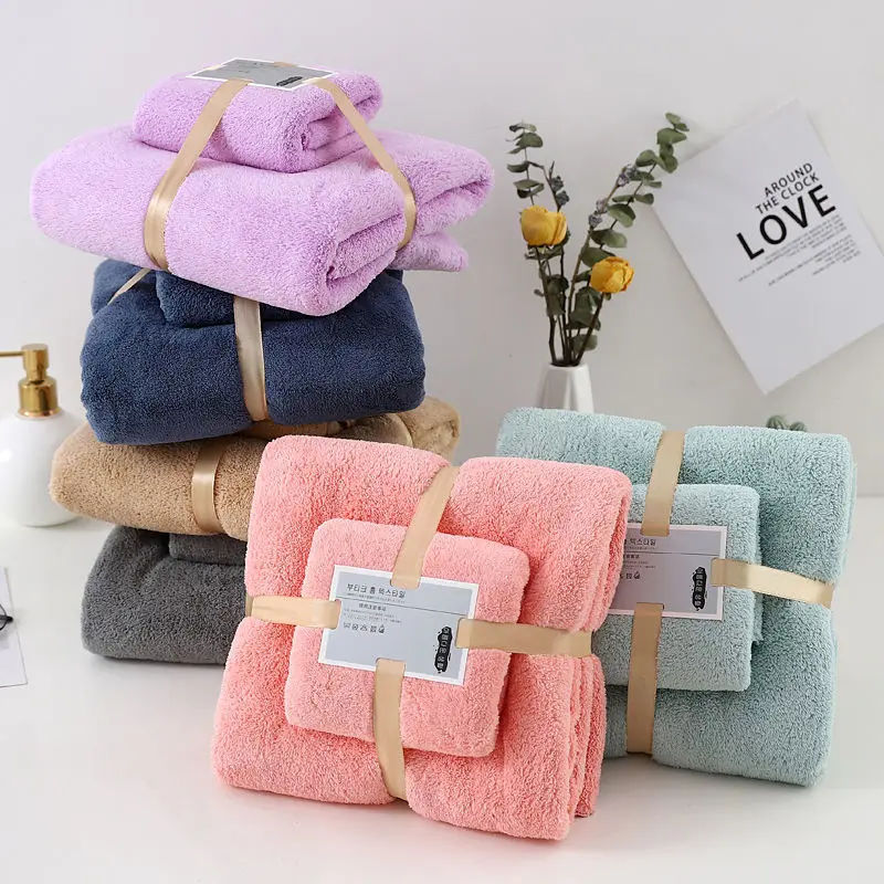 

Bath Towel Suit Microfiber Bathrobe Woman Shower Female Soft for Adults Home Textiles and Sauna Bathroom Drop Shipping