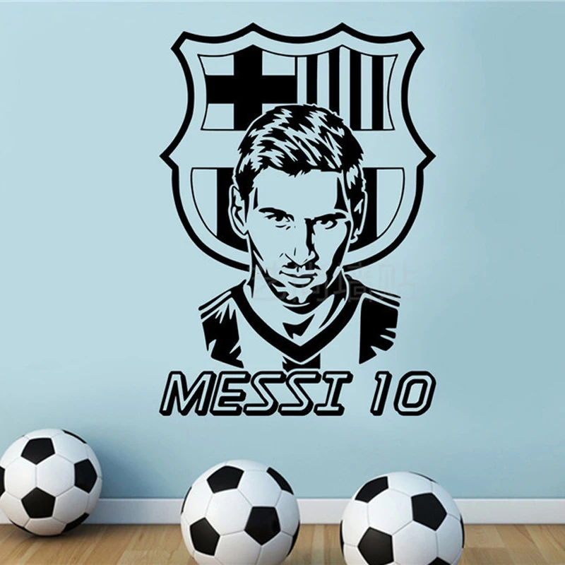 Настенные 3d наклейки с Месси для детской комнаты домашний декор Самоклеящиеся