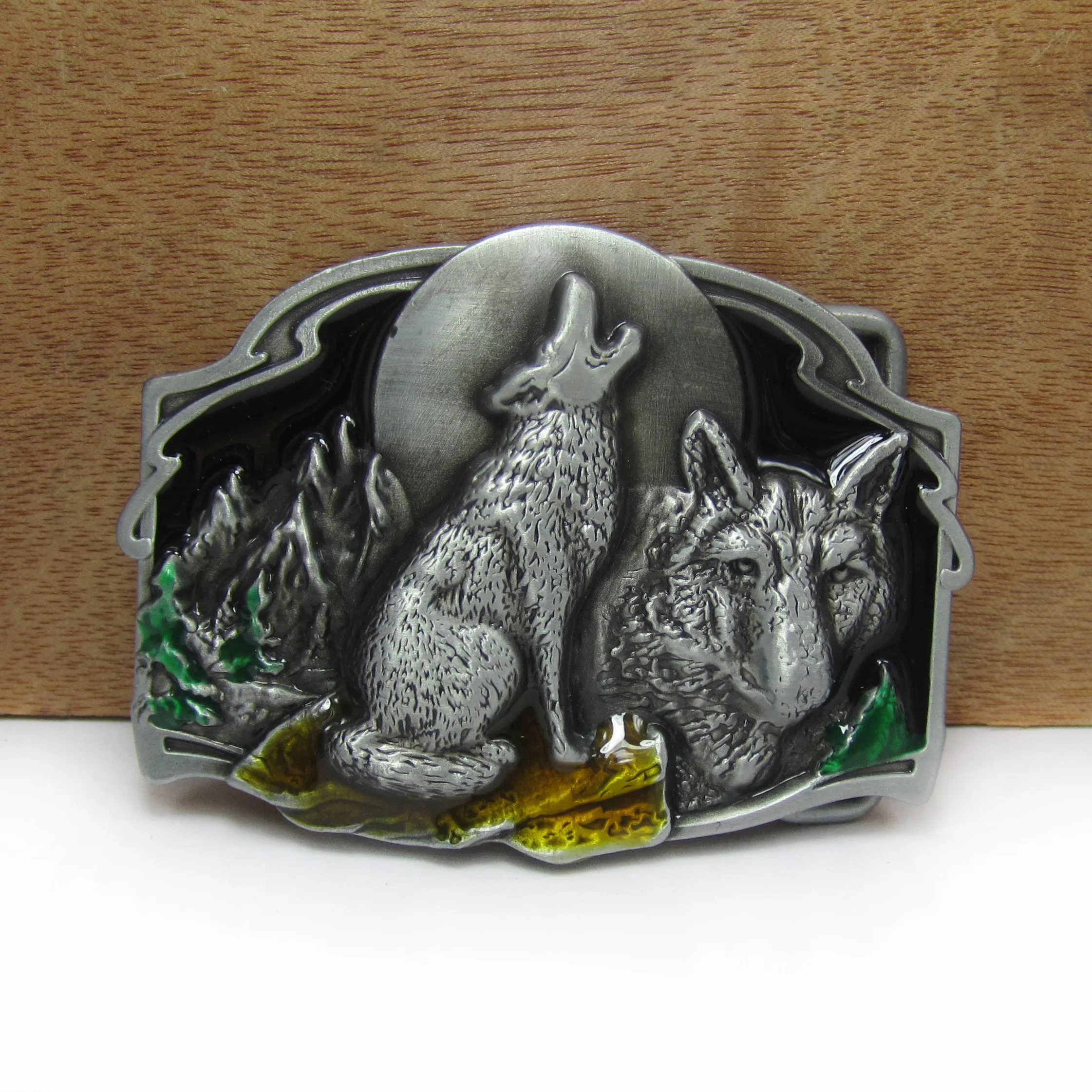 BuckleClub оптовая продажа цинковый сплав Западный Волк голова джинсы подарок пряжка