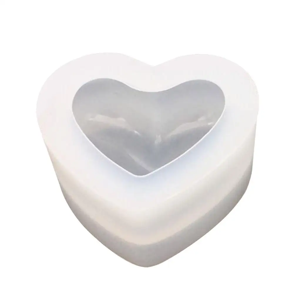 Сердце Форма 3D из хрустальной эпоксидной пресс-форма стерео зеркало с рисунком в