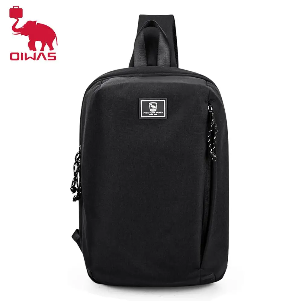 

Oiwas Fashion Waterproof Male Sling Messenger Bag Casual Men's Crossbody Single shoulder Bags Fit 9.7" IPad For Teenage 2020 New
