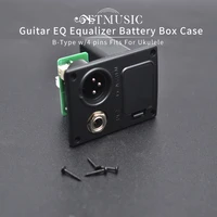 510pcs acoustic guitar pickup equalizer eq 9v battery boxsholdercase with xlr connector plug for most of guitar accessories