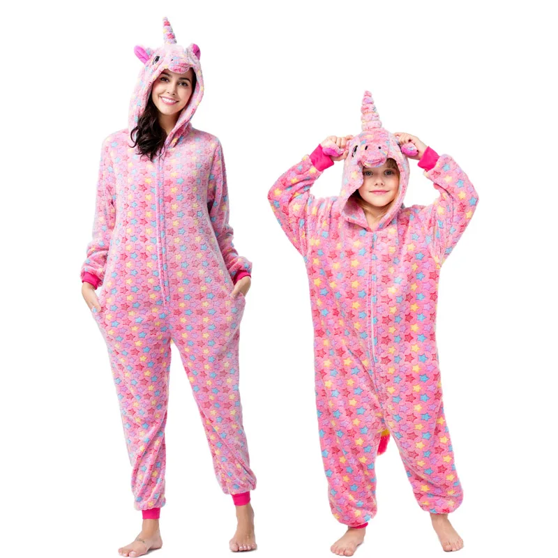 Pink Stars Unicorn 21 NEW мать и дочь пижамы мультфильм звезды единорог пегас пижамы семья соответствия одежда женщины мальчики девочки пижамы домашняя одежда семейная одежда для мамы и дочки - Цвет: Pink Stars Unicorn