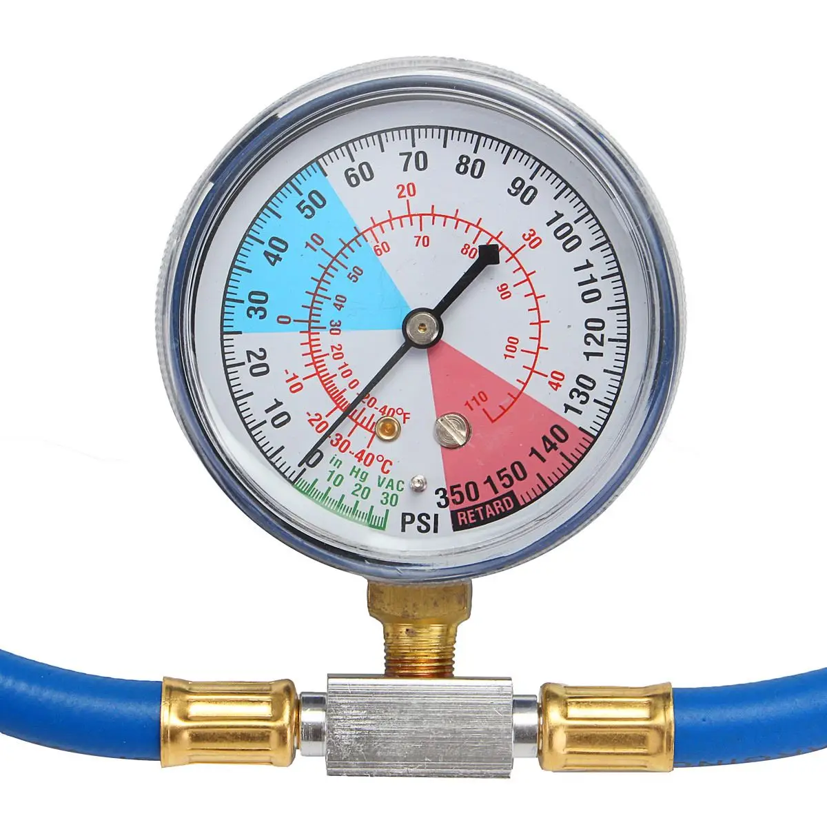 250PSI перезарядка измерительный шланг с манометром охладитель клапана трубы R134A R12