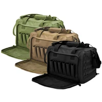 shooting range bag molle system outdoor hunting accessory nylon gun tactical case bag pistol tool shoulder pack sniper black