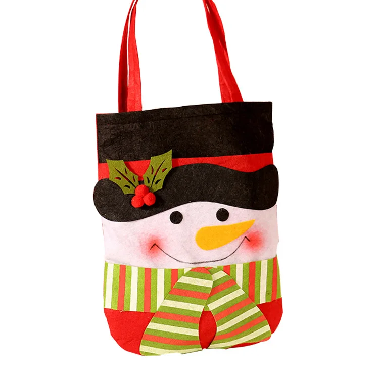 4pcs Christmas Elk Santa Tote Apple Bag Gift Eve Non-woven | Багаж и сумки