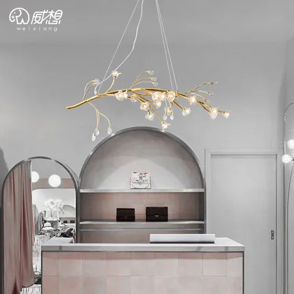 Prezzo Lampade E Lanterne Nordiche Ristorante Soggiorno Vetrina Salone Di Bellezza Illuminazione Creativo Ins Vento Lampadario Ramo Di Cristallo