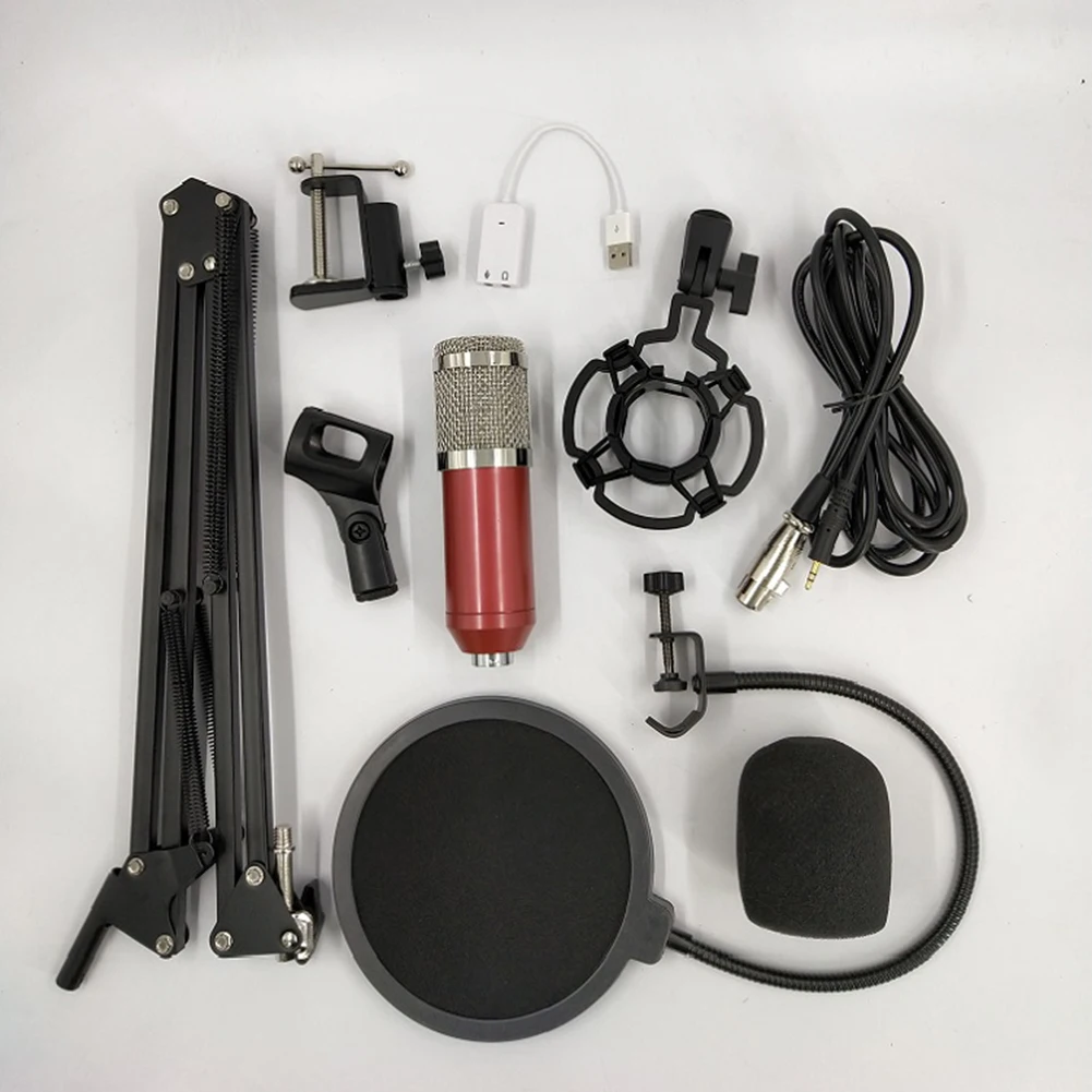 Компьютер пение проводной конденсаторный микрофон набор записи вокала голоса