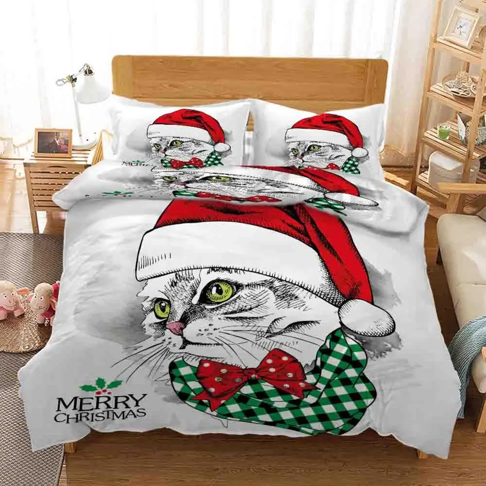 Рождество снежинка ПЭТ постельные принадлежности одеяло пододеяльник набор