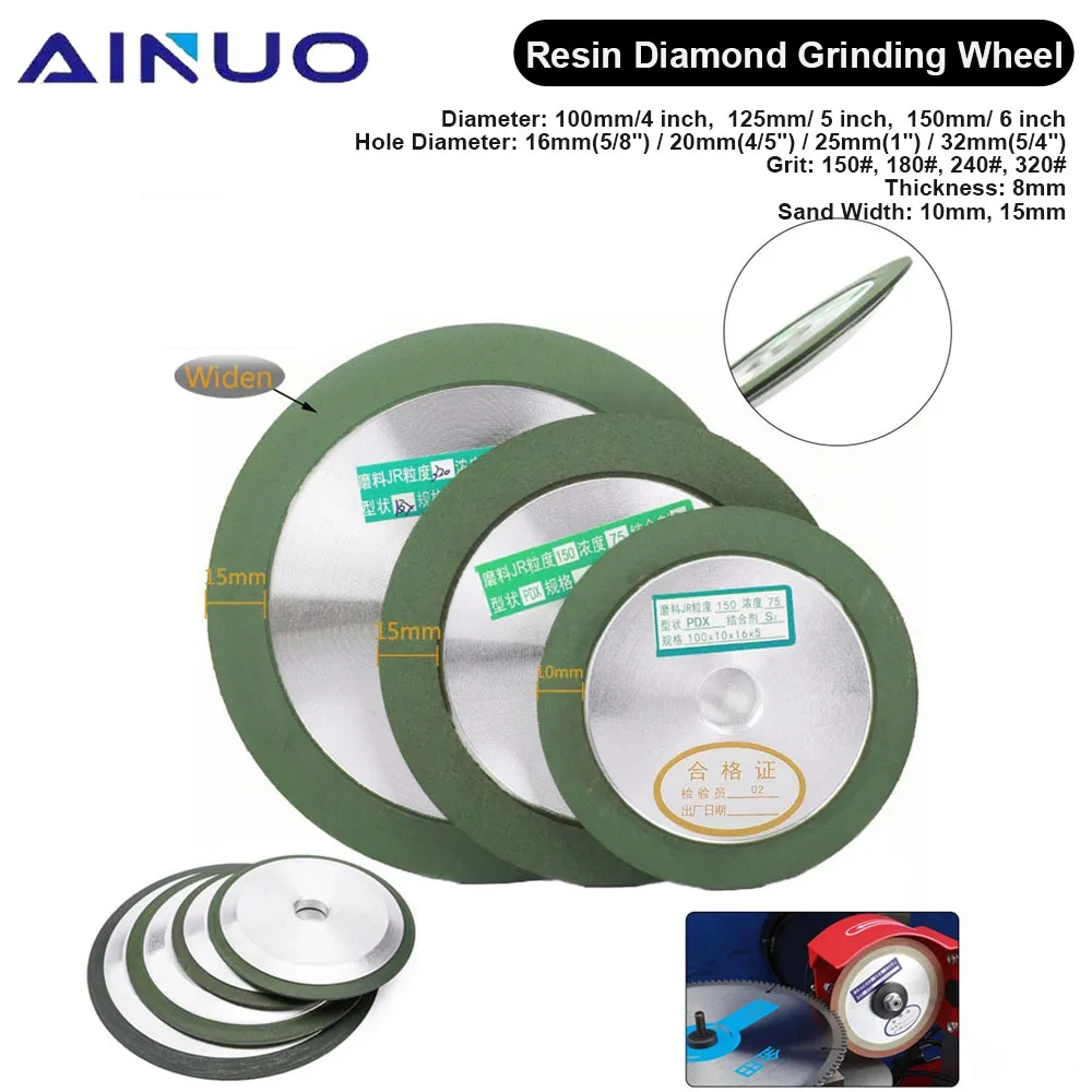 

Алмазный шлифовальный круг 100 мм/125 мм/150 мм вольфрамовый стальной фрезерный станок точильный инструмент 150 #240 #320 # для полировки металла