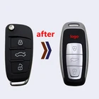 Корпус автомобильного пульта дистанционного управления, для Audi A3 Q2 Q3 Q5 Q7 S3 R3 RS A4 A5 A6 A7 A8 TT RS3 RS5, чехол для смарт-ключей без ключа