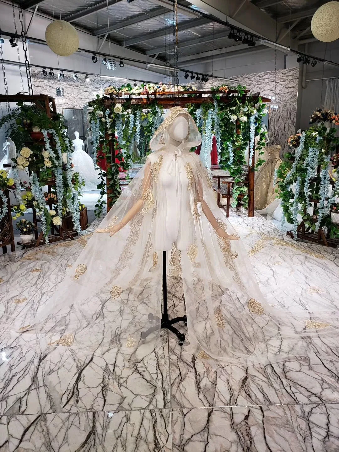 Роскошная свадебная фата Brida накидка с капюшоном и длинным шлейфом|Свадебные