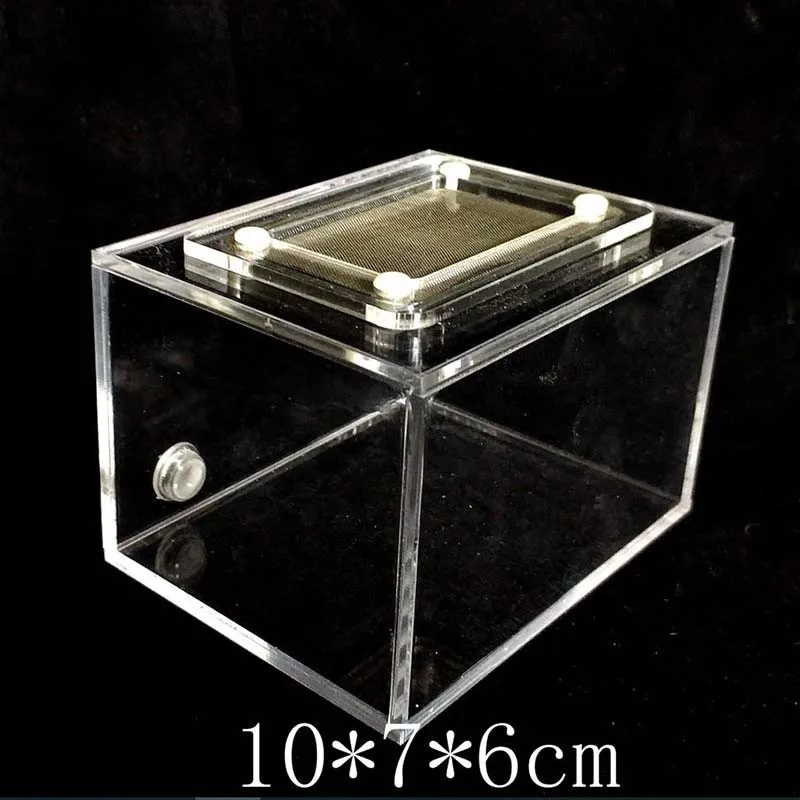 

10x7x6cm Ant Reptile Box with Breathable Net Feeding Box Ant Nest Active Area ,Ant farm Acryl box