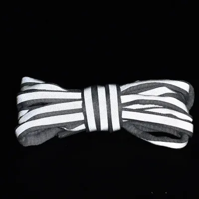 Светоотражающие шнурки лазерные с блестками плетеные для обуви бега взрослых и