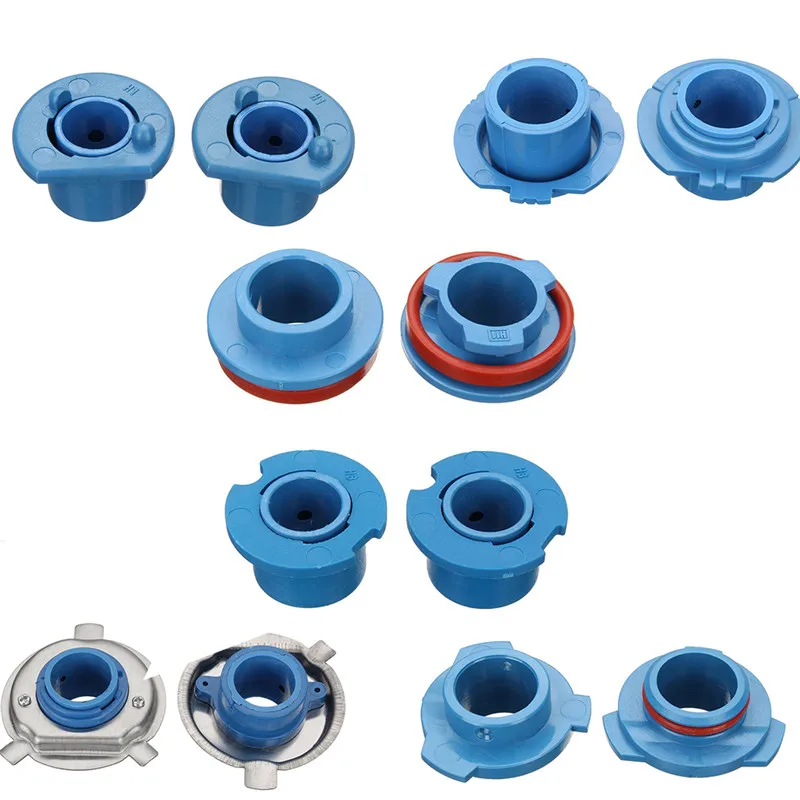 New 2Pcs High Quality Universal Durable Long Lifespan LED Headlight Bulb Base Adapter Socket Retainer H1/H3/H4/H7/H11/HB3#279840 |