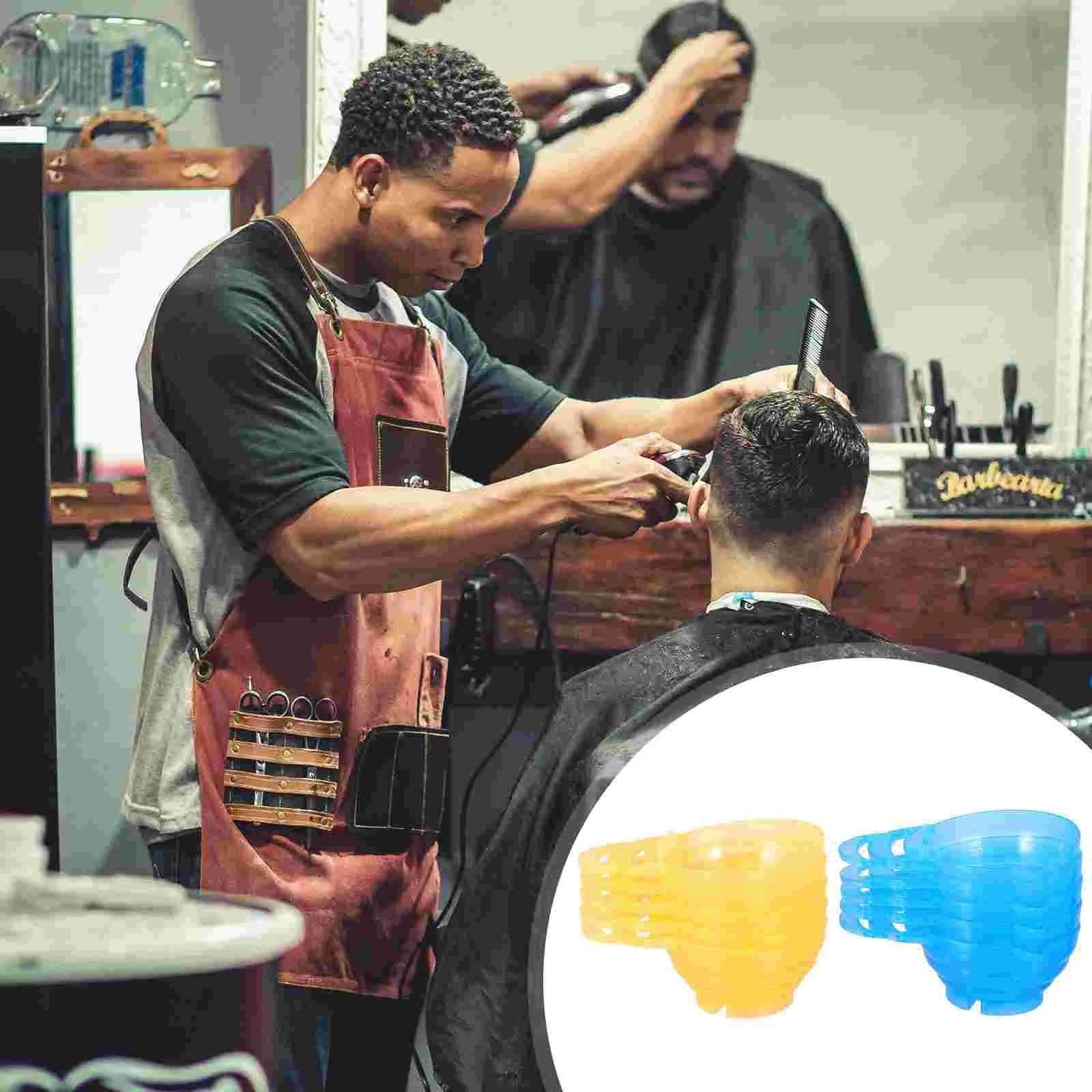 

10Pcs Home Barbershop Hair Dye Bowls Professional Hair Coloring Dye Mixing Bowl