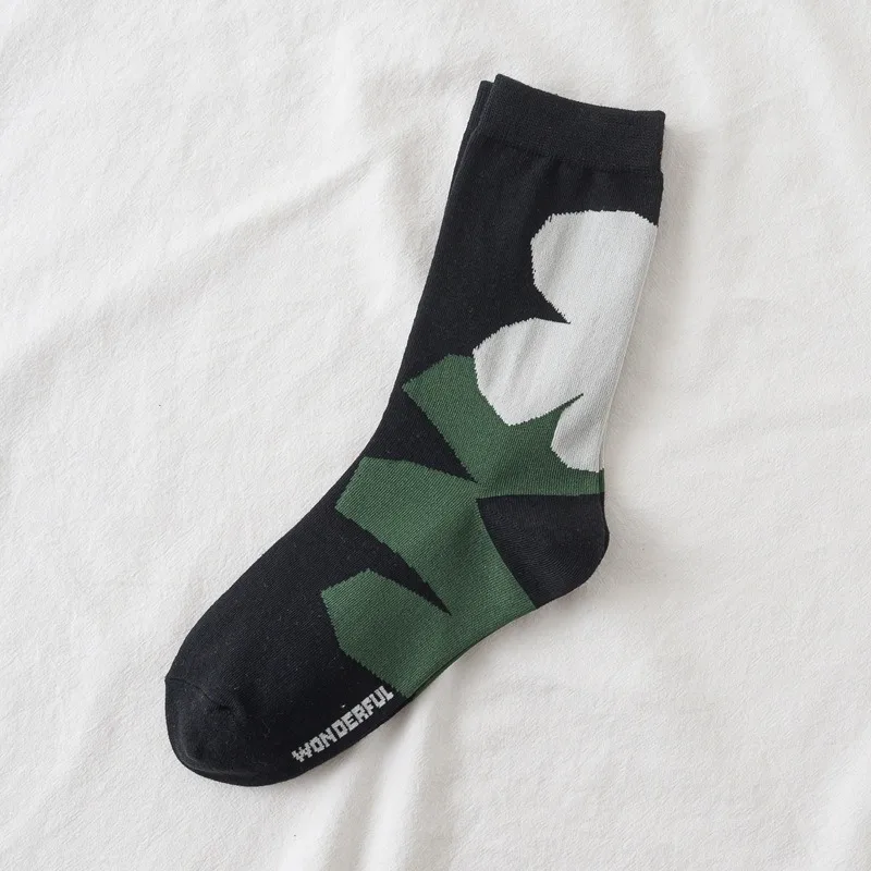 

Cartoon Women Socks Floral Cotton Sock Lovely Ladies Colorful Unisex High Casual Soft Sox Girls Spring Autumn Trendy Skarpetki