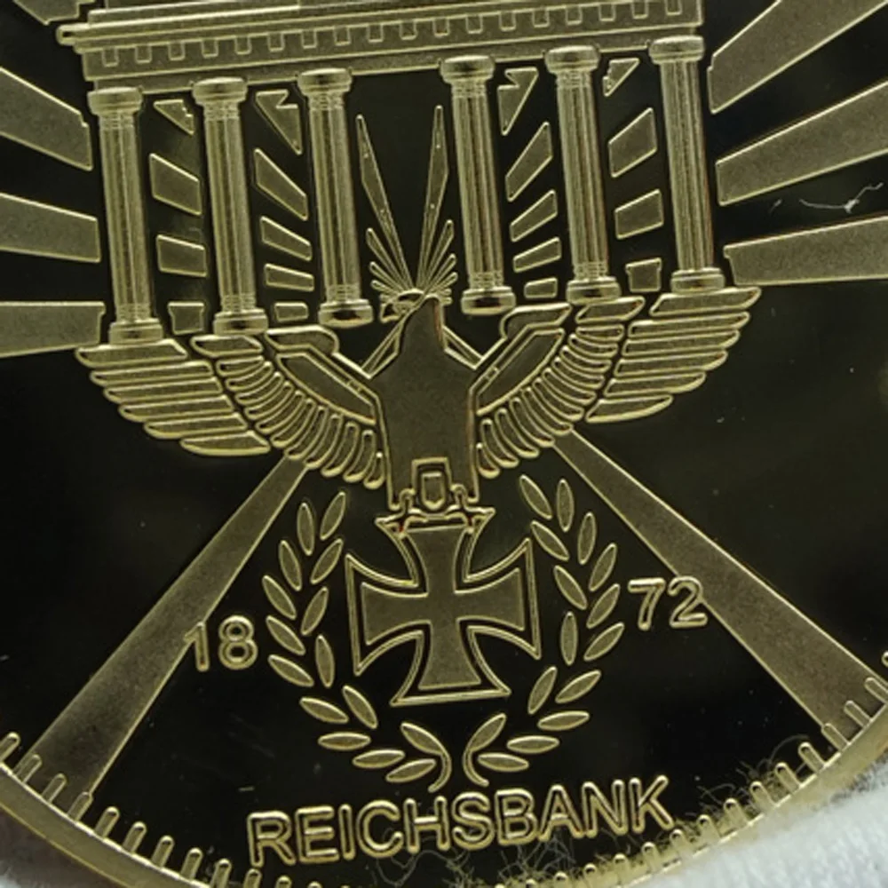Немецкая памятная монета Deutsche Cross Eagle 24k Gold 1972 немецкая и морская солдатика