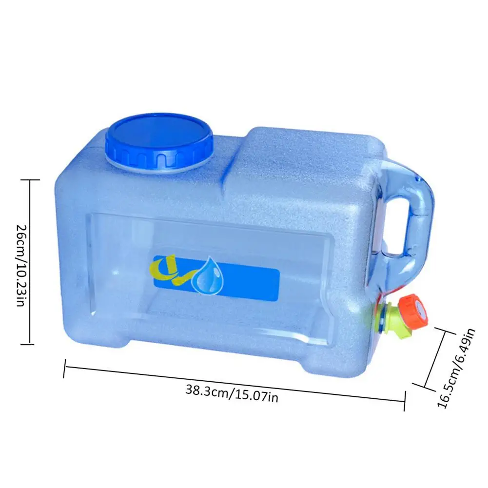 

12L Car Bucket Portable Driving Water Bucket PC Thickened with Faucet Self-driving Car Portable Water Container for Camping